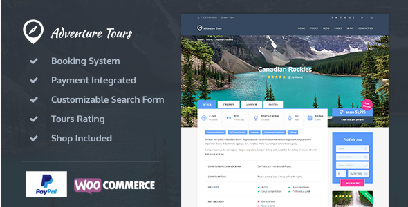 Adventure Tours – WordPress Travel Theme