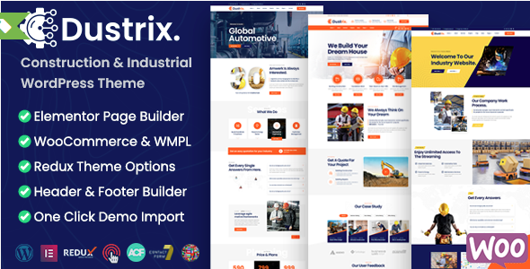 Dustrix – Construction and Industry WP Theme