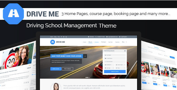 Driveme – Driving School WordPress Theme