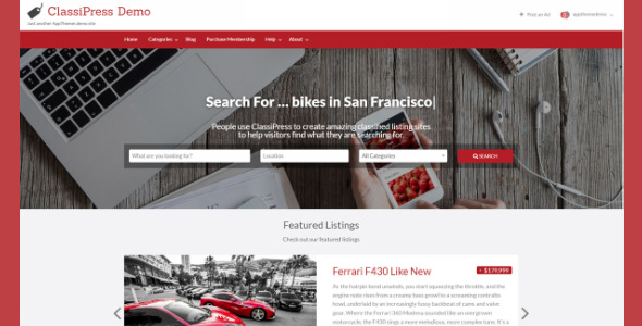Classipress – Classified WordPress Theme
