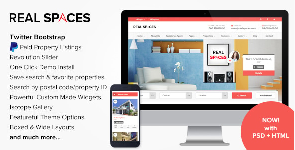 Real Spaces – WordPress Properties Directory Theme