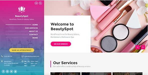 BeautySpot – Beauty Salon WordPress Theme