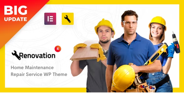 Renovation – Repair Service, Home Maintenance Elementor WP Theme